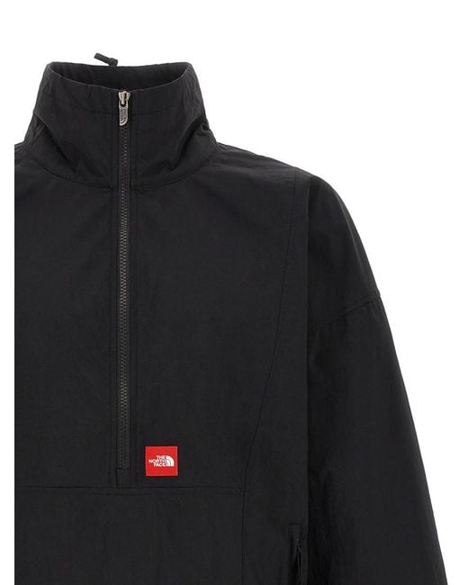 The North Face Blue Solid Logo Jacket for men