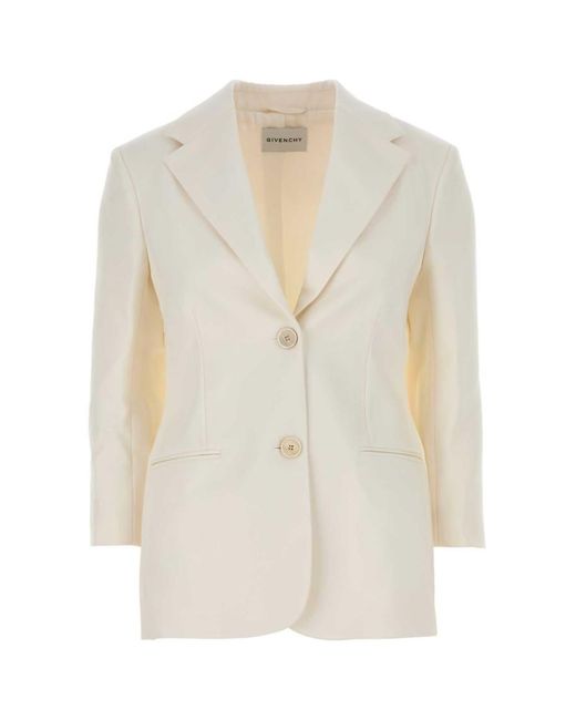 Givenchy Women's White Single-Breasted Blazer
