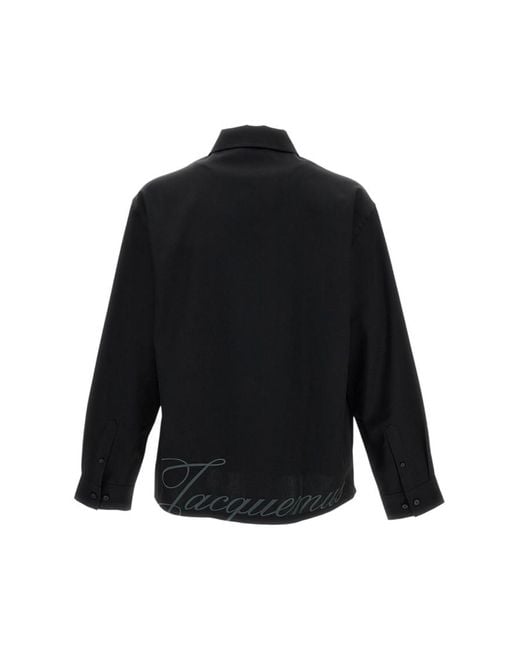 Jacquemus Black Regular Solid Shirts for men