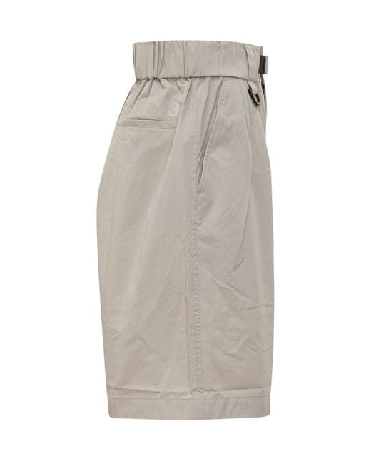 Y-3 Gray Solid Shorts for men