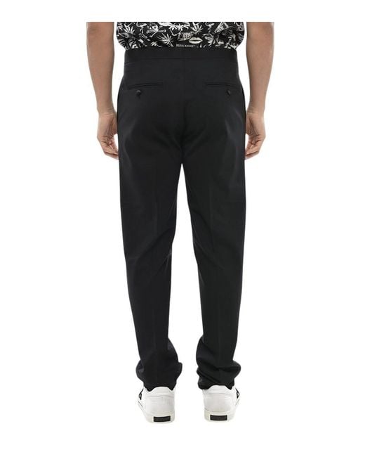 DSquared² Black Straight Flat Front Pants for men