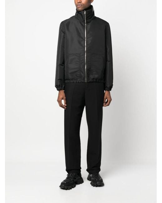 McQueen Black Logo Bomber Jacket for men