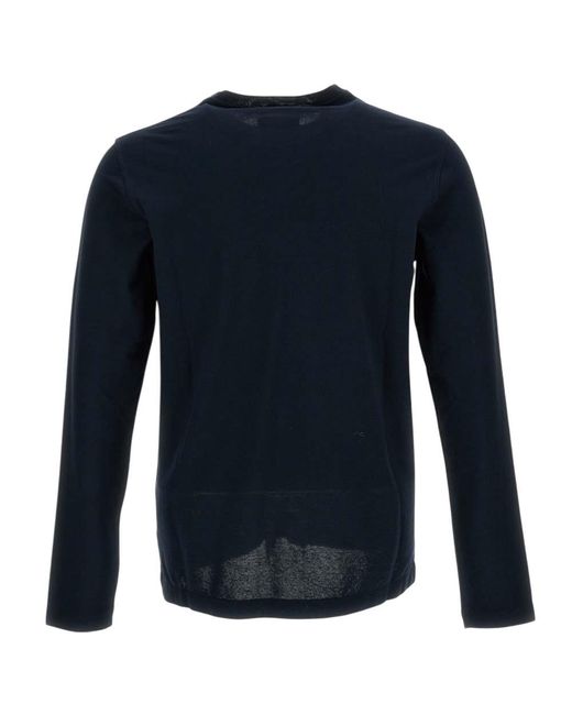 Zanone Blue Solid Crew Neck T-Shirt for men