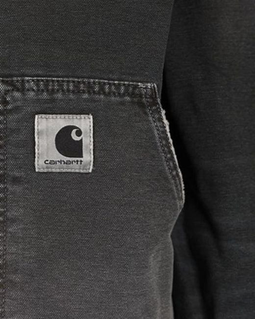 Carhartt Black Solid Shirt Collar Jacket