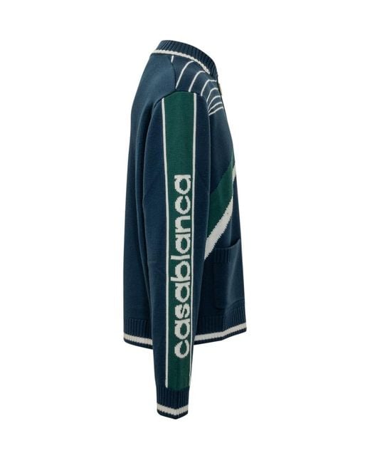 Casablanca Blue Zip-Up Jacket for men