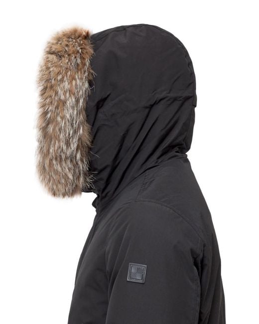 Woolrich Black Solid Hood Jacket for men
