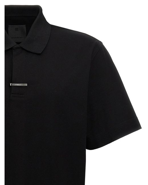 Givenchy Black 'Placket' Polo Shirt for men