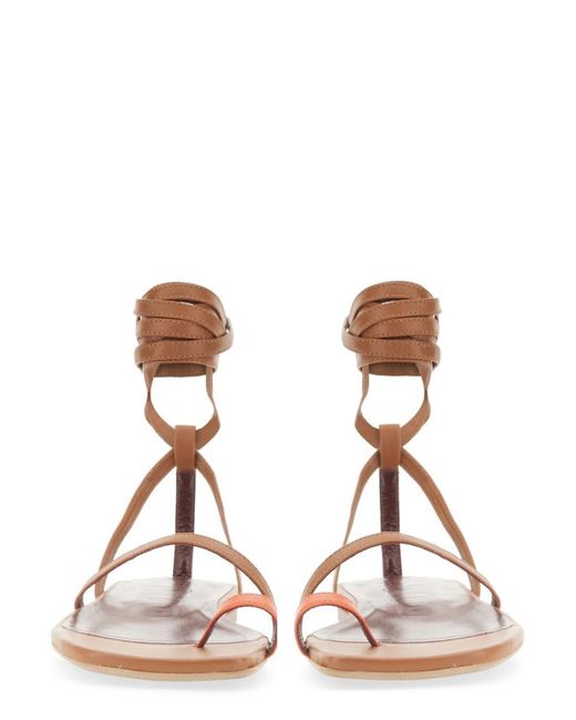 Staud Brown Open-Toe Sandals