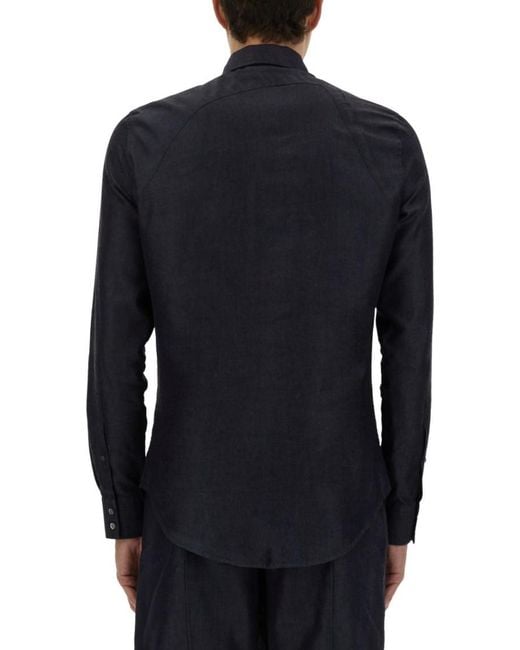 McQueen Blue Regular Solid Shirt for men
