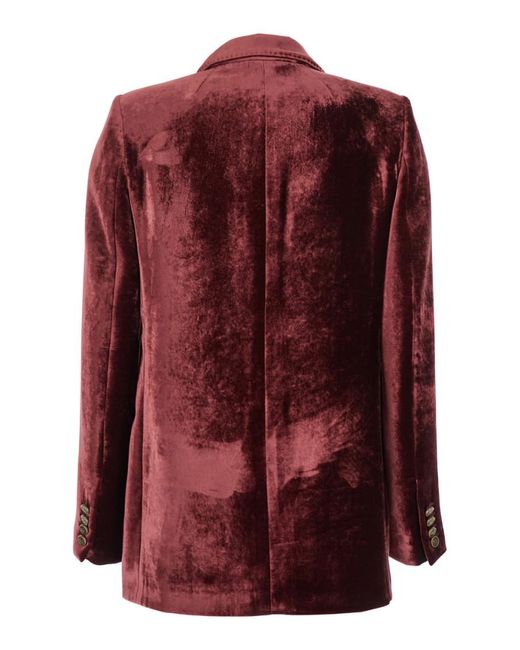 Etro Bordeaux Red Velvet Blazer