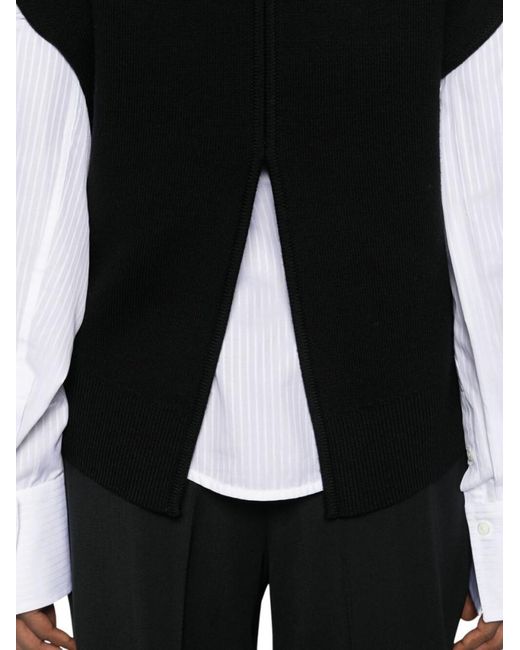 Totême Black Solid Turtle Neck Sweater
