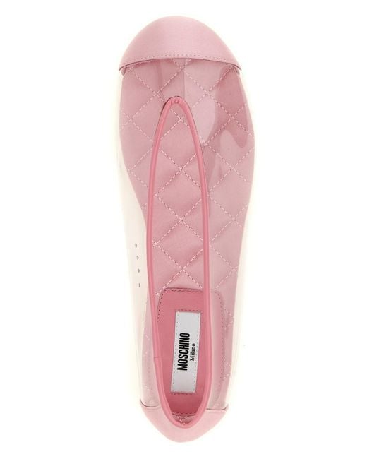 Moschino Pink Solid Flats
