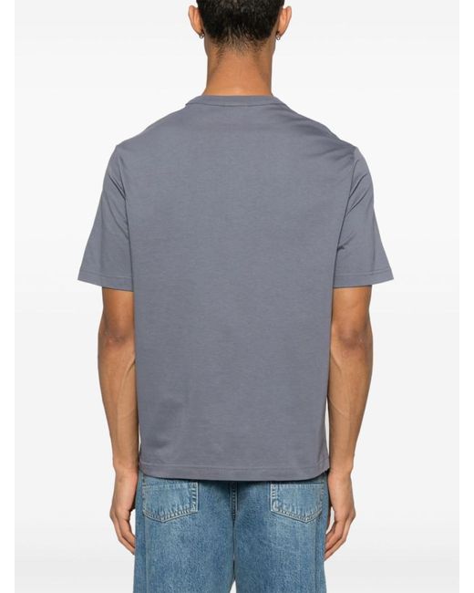 Paul Smith Gray Crewneck Logo Print T-Shirt for men