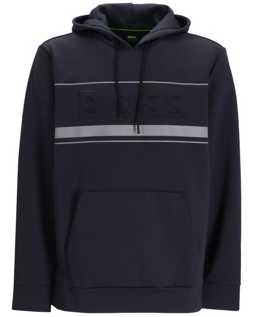 Boss Blue Logo Hoodie for men