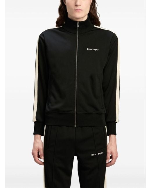 Palm Angels Black Classic Logo Track Jacket for men