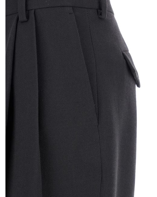 Dries Van Noten Blue Relaxed Pleated Pants