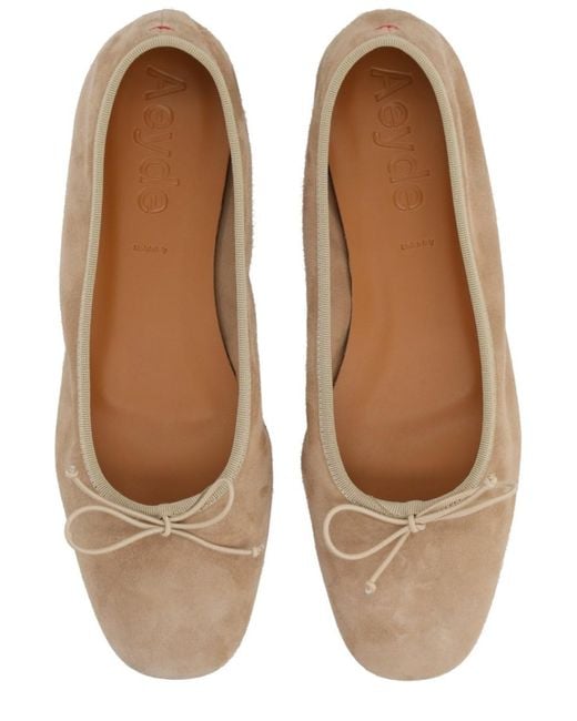 Aeyde Natural Bow Ballet Flats