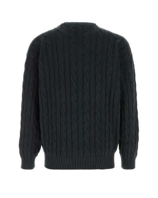 Prada Black Crew Neck Sweaters for men