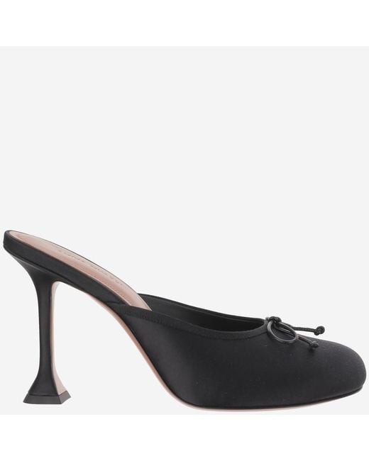 AMINA MUADDI Black Leather Mules