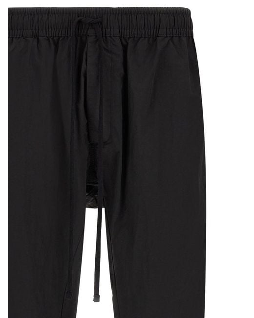 Thom Krom Black Relaxed Drawstring Pants for men