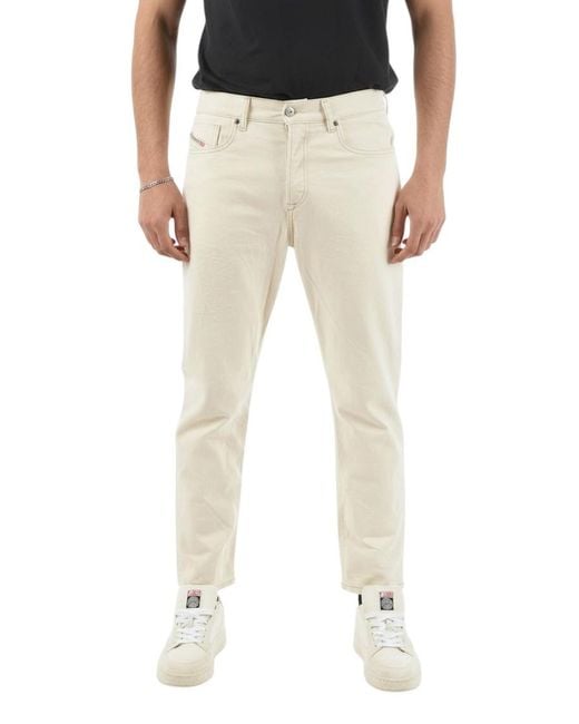 DIESEL Black Tapered Solid Jeans for men