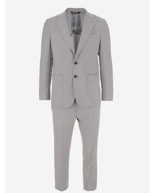 Brian Dales Gray Woolen Suit for men