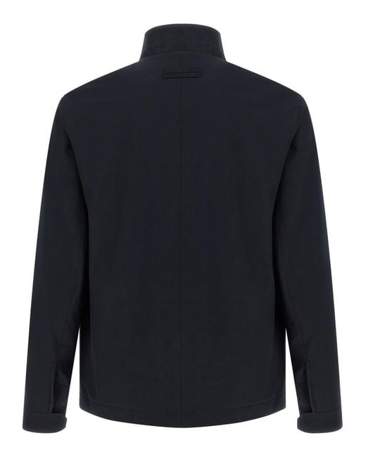 Zegna Blue Solid Jacket for men