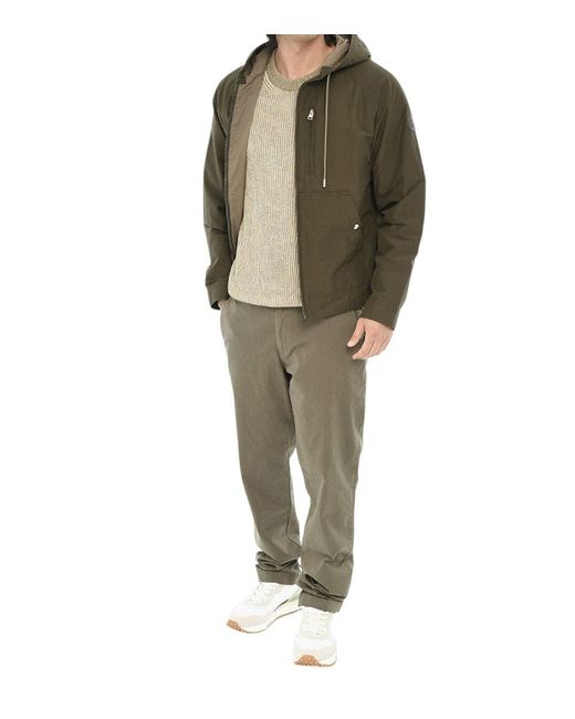 Woolrich Green Solid Hood Jacket for men