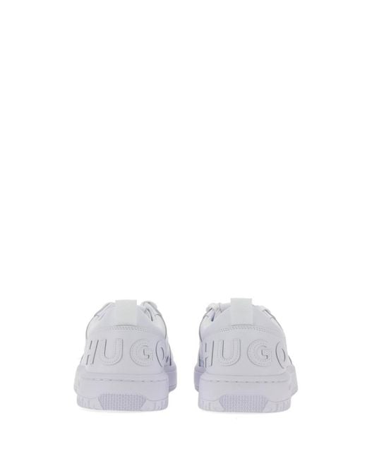 HUGO White Logo Sneakers for men