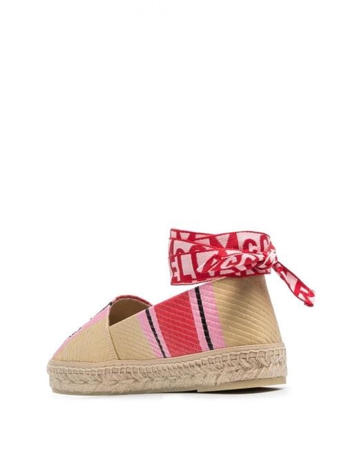 Stella McCartney Pink Gaia Raffia Espadrilles