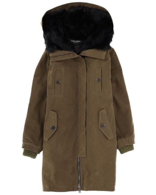 Dolce & Gabbana Green Solid Hood Jacket