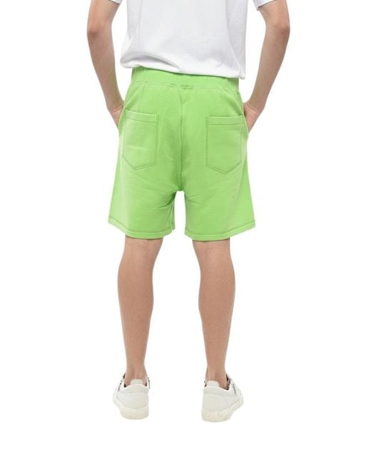 DSquared² Green Regular Logo Shorts for men