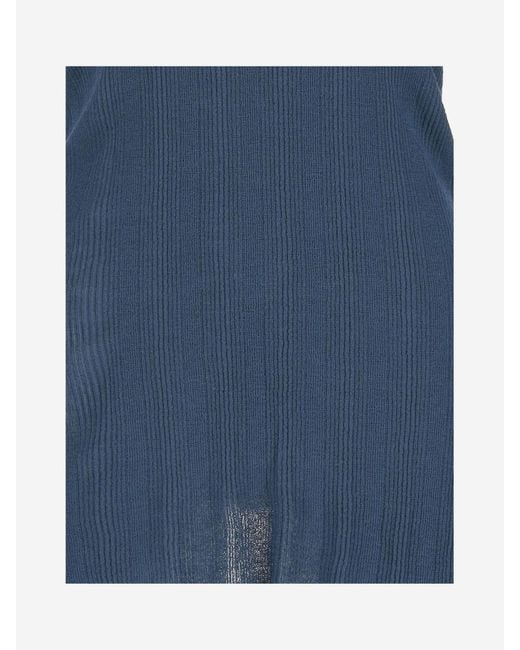 Jil Sander Blue Wool Jersey