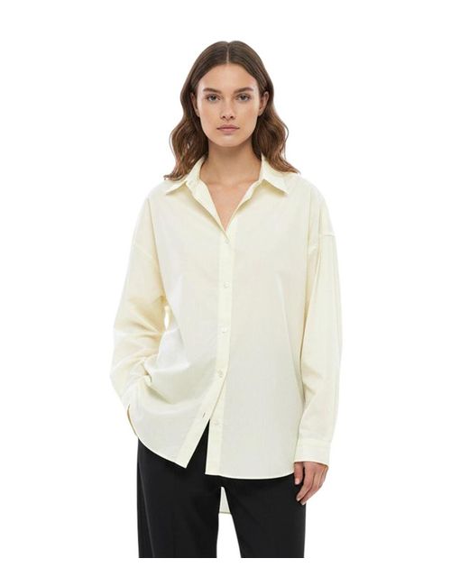 Cruna White Oversized Solid Shirt