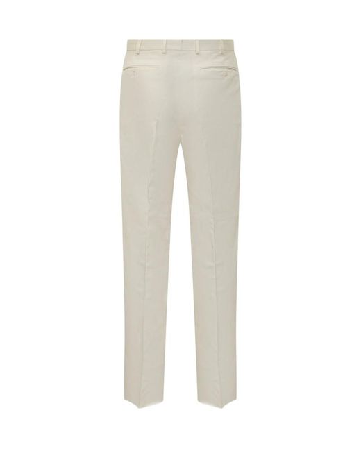 Gabriele Pasini Gray Straight Flat Front Pants for men