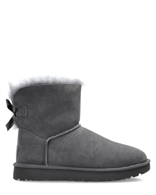 Ugg Gray Solid Round Toe Boots