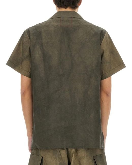 Uma Wang Green Relaxed Solid Shirt for men