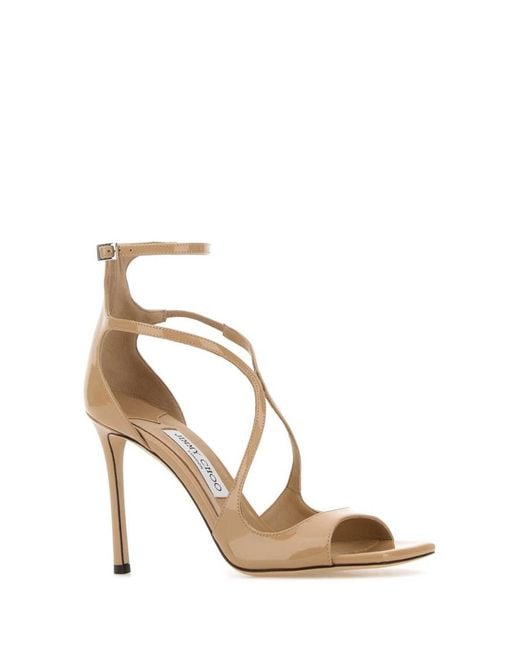 Jimmy Choo Pink Solid Open Square Toe Heels