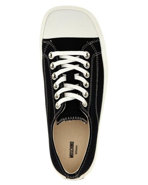 Moschino Black Canvas Sneakers