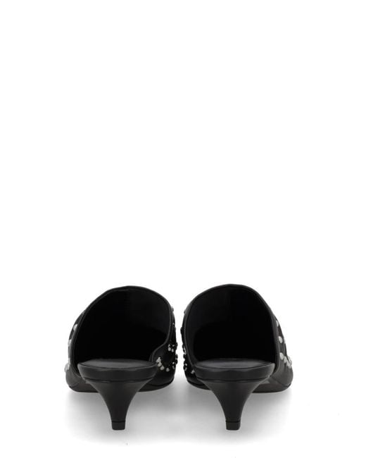Ash Black Studded Mules