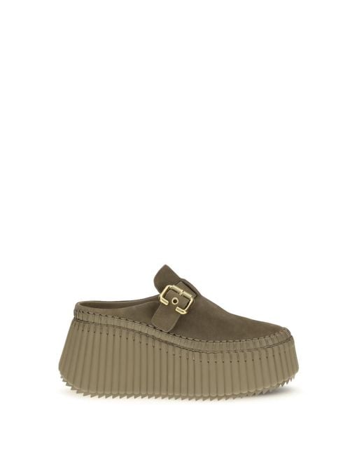 Chloé Green Suede Wedge