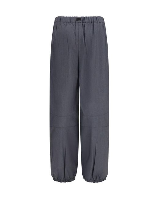 Prada Gray Loose Drawstring Pants