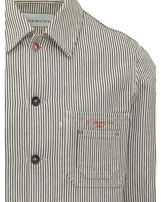 Givenchy Gray Stripes Regular Jacket for men