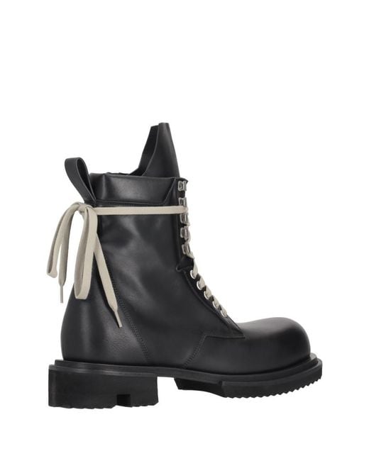 Rick Owens Black Solid Round Toe Boot for men