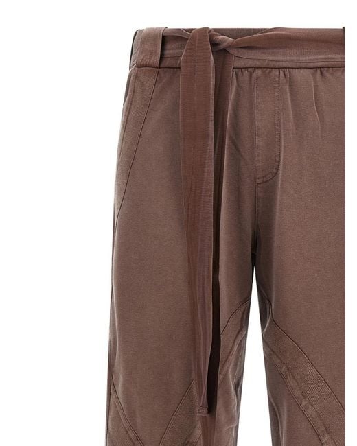 The Attico Brown Regular Drawstring Pants