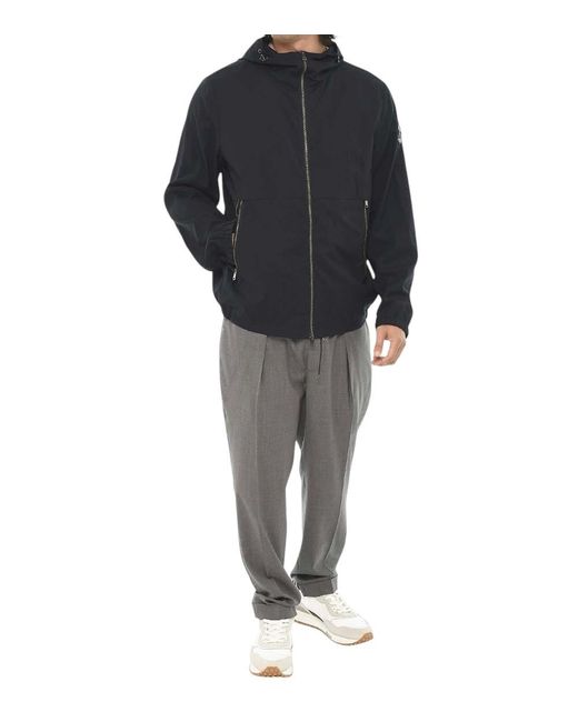 Woolrich Black Solid Hood Jacket for men