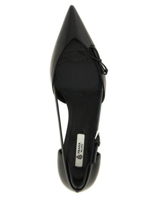 Prada Black Slingback Pumps