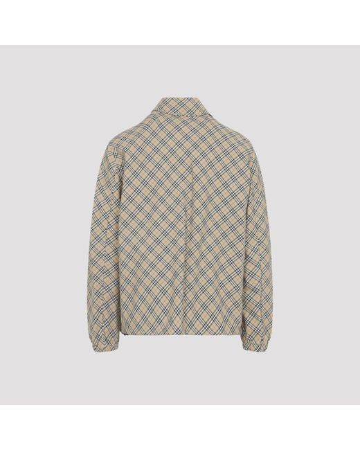 Burberry Gray Checked Overshirt for men