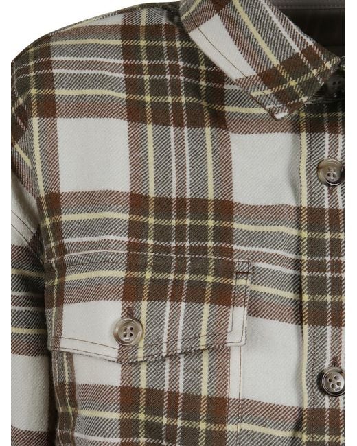 AMI Gray Regular Checks Shirt