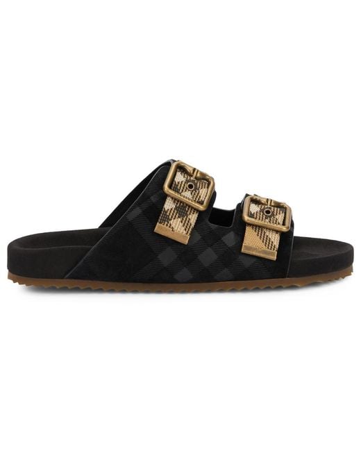 Burberry Black Checks Sandals